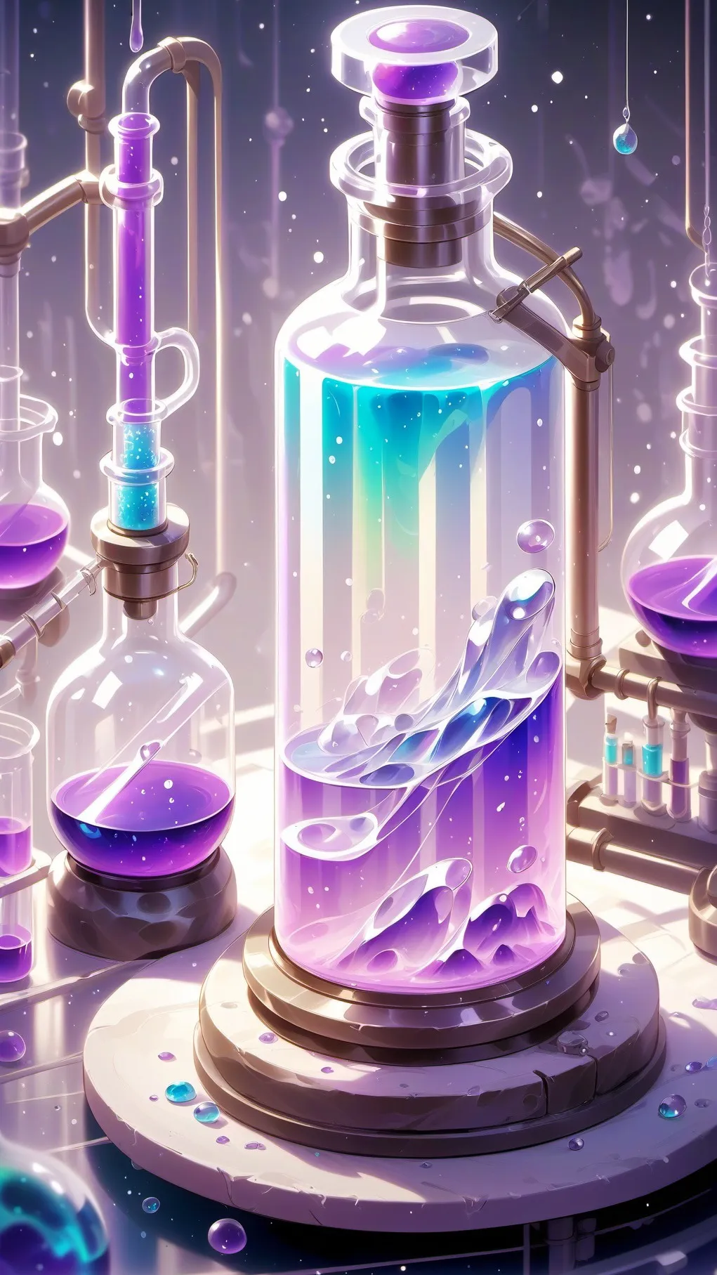 ai character: Laboratory lab au background
