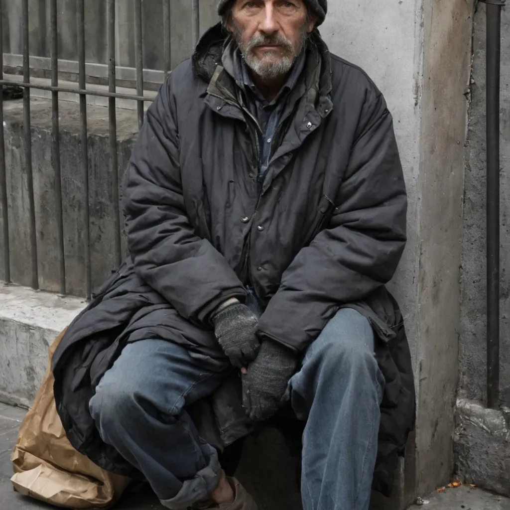chat with ai character: Homeless man