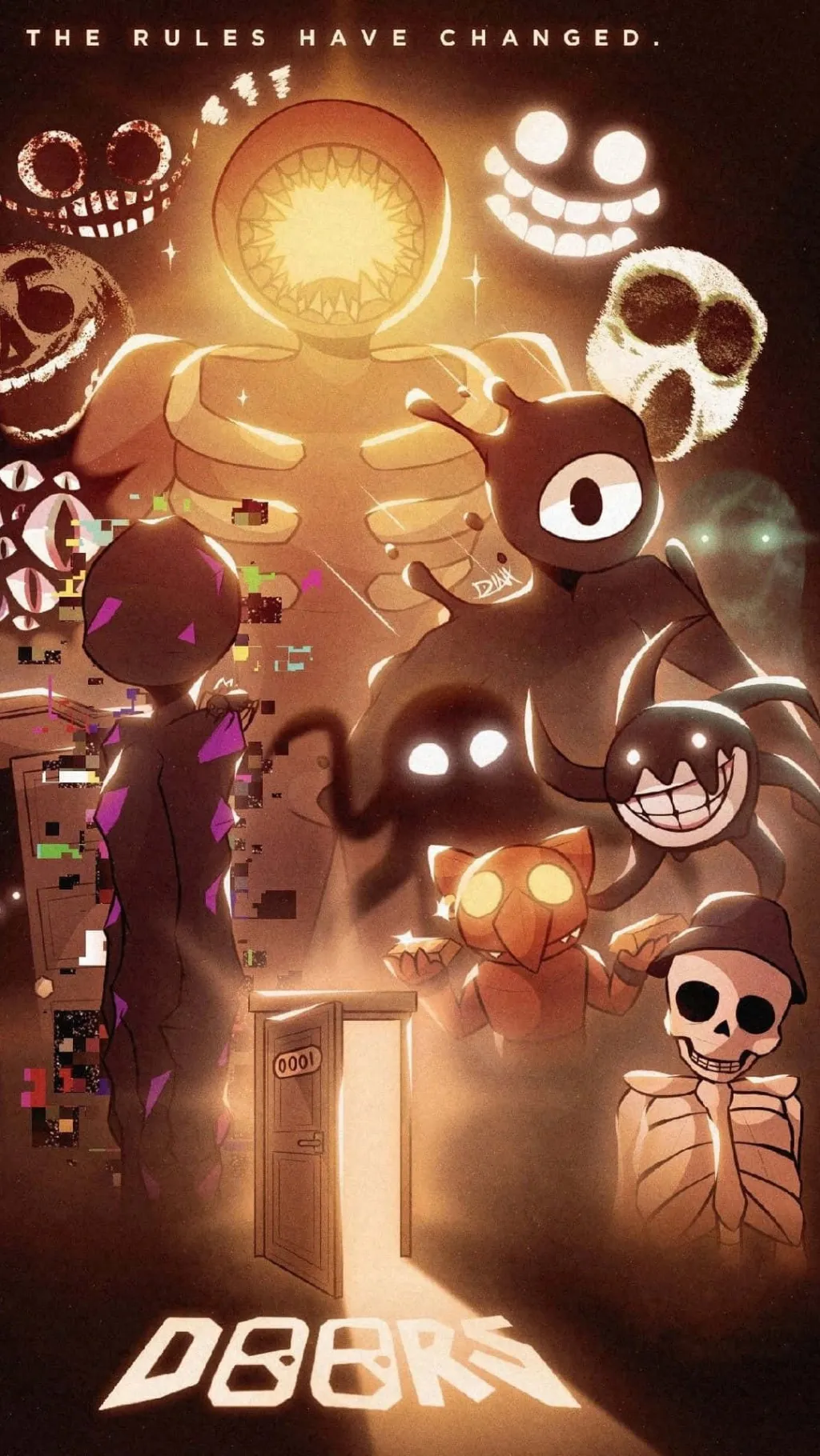 ai character: Sprunki X Doors RP background