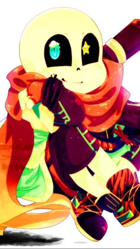 ai character:  Ink Sans cute background