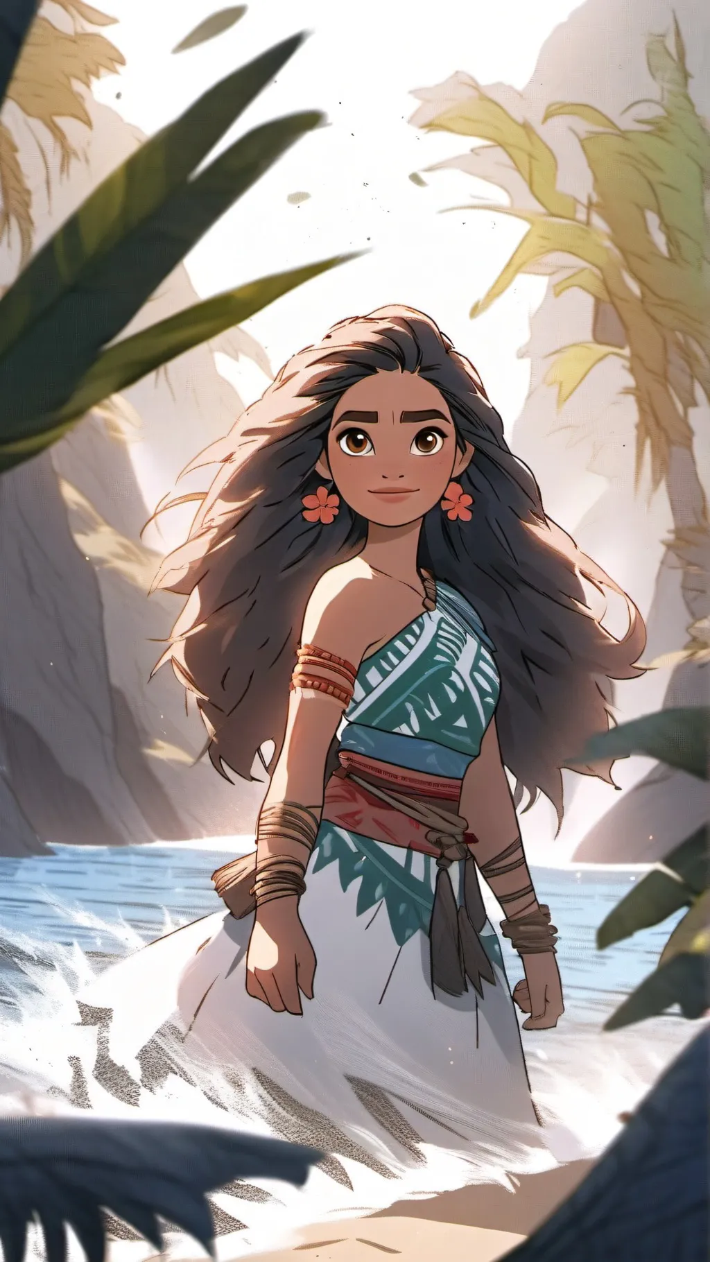 ai character: Moana 2 background