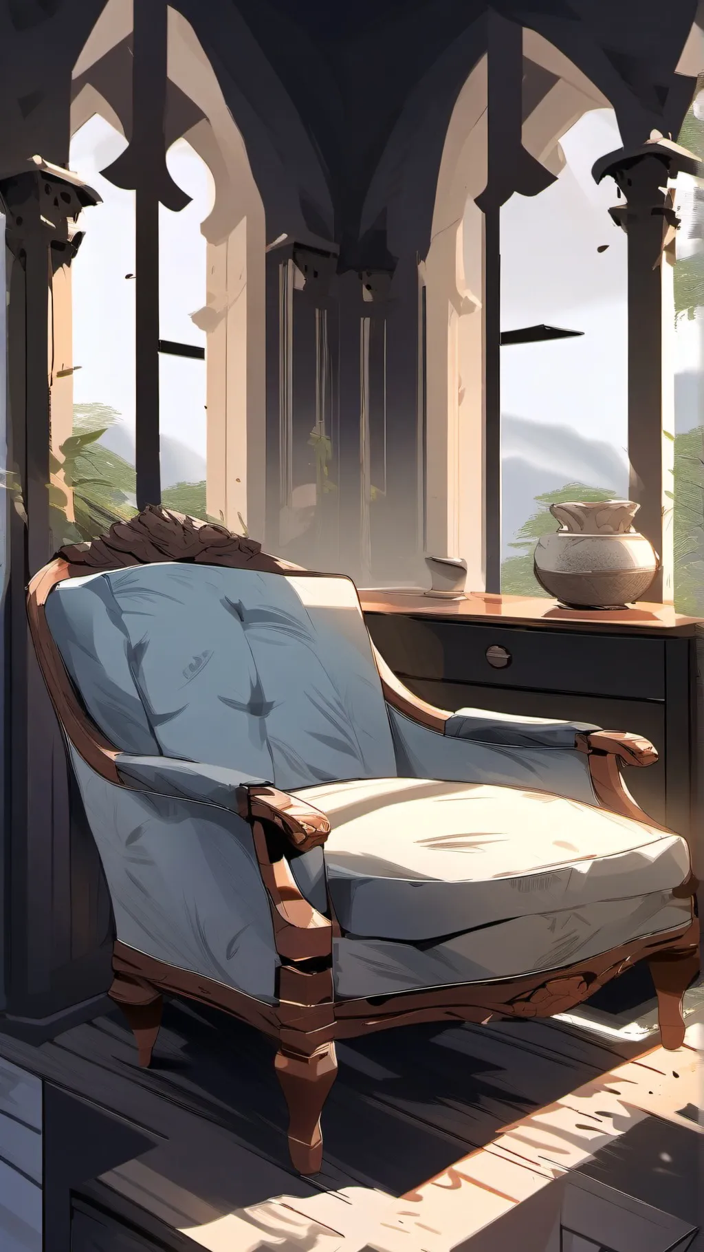 ai character: Hypnotize chair background