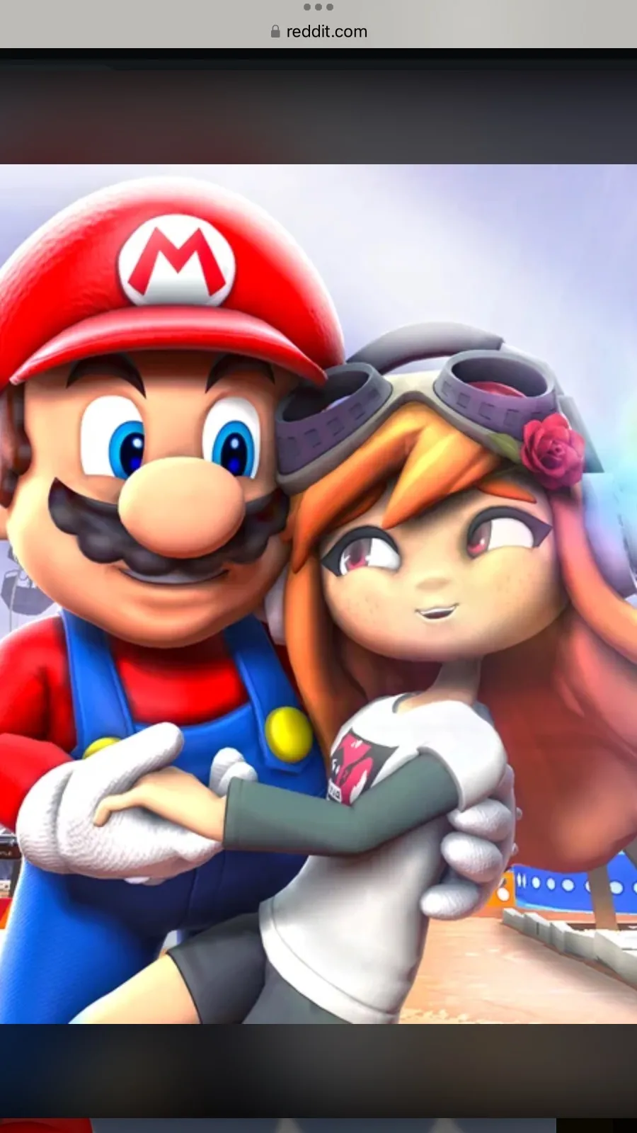 ai character: mario x meggy  background