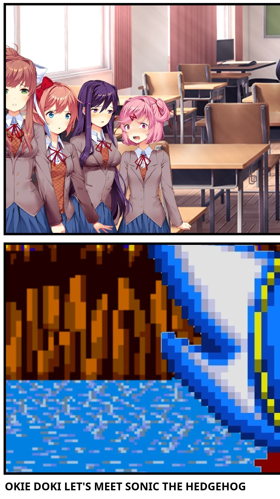 ai character: DDlC x S.T.H background
