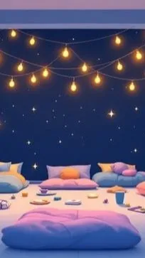 ai character: DW D4: Sleepover background