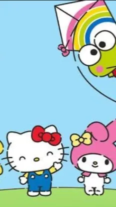 ai character: Hello kitty friend background