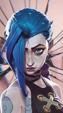 ai character: Jinx 💙 background