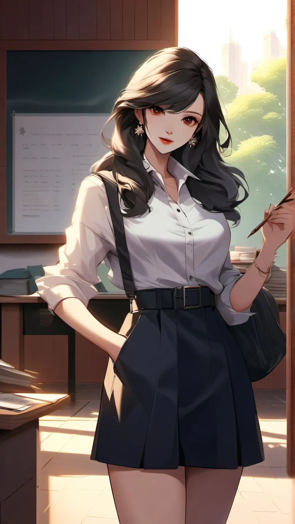 ai character: Teacher (mean) background