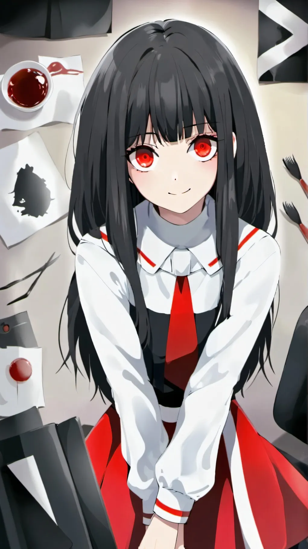 ai character: Sketchy girl background