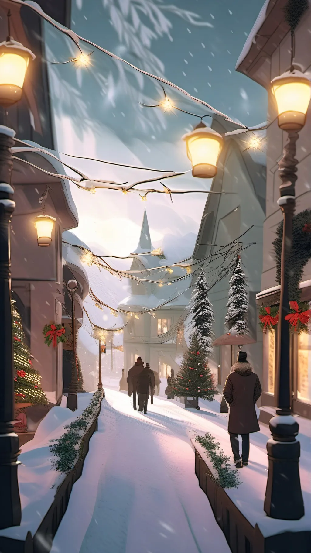 ai character: Christmas Love Day background