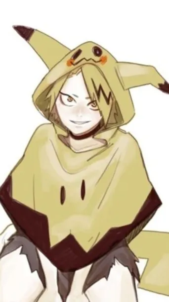 ai character: Denki Kaminari background
