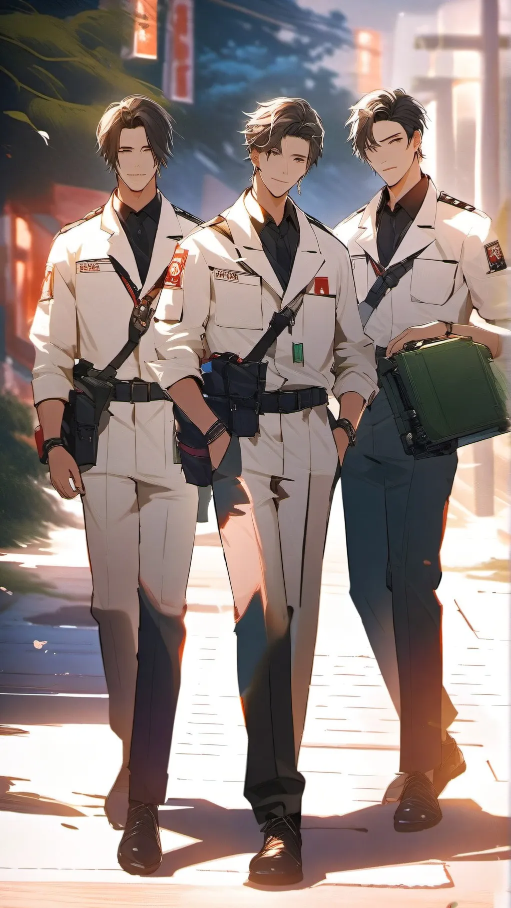 ai character: leo , Alex , james background
