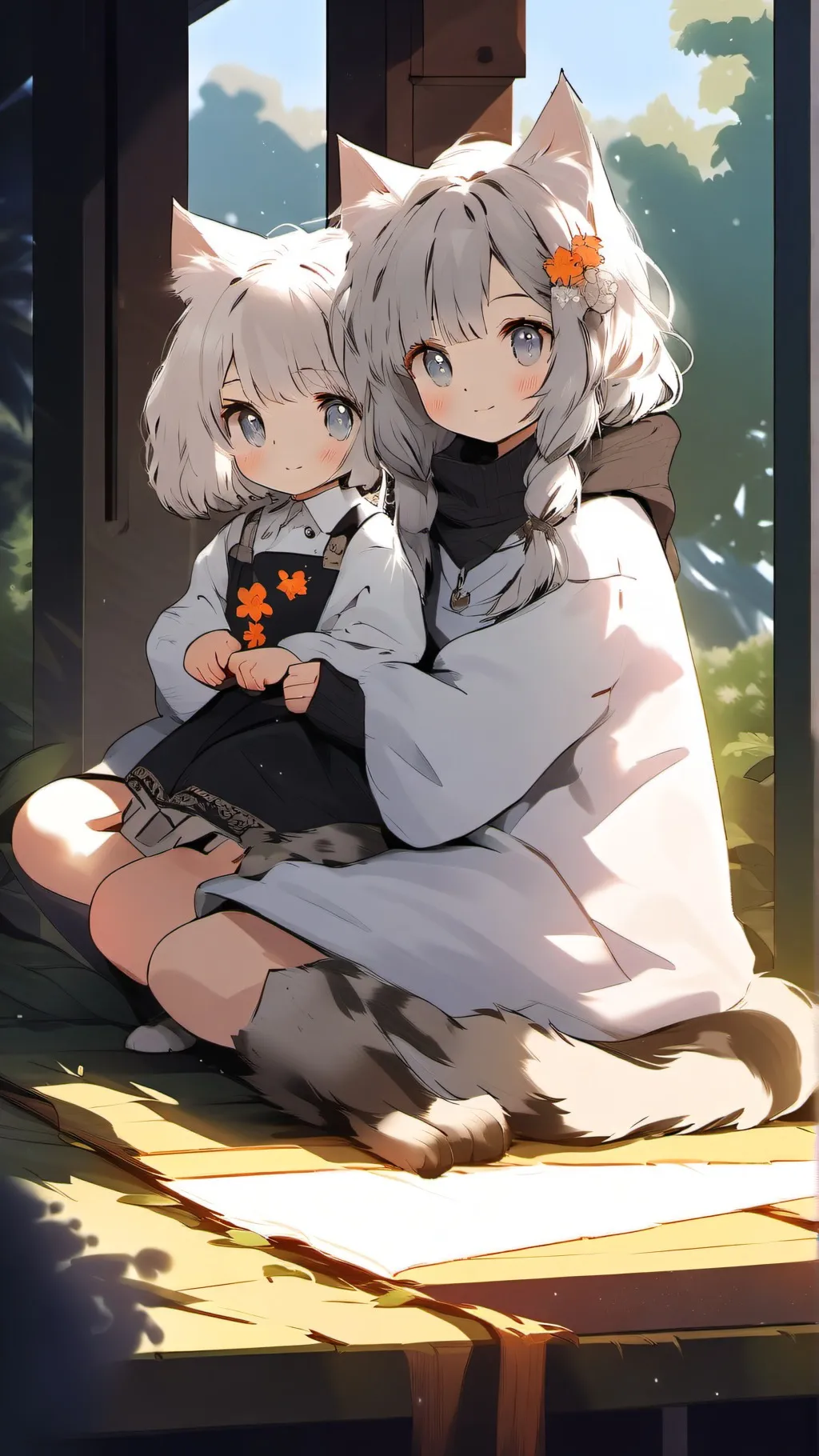 ai character: Reesie and Mikkie background