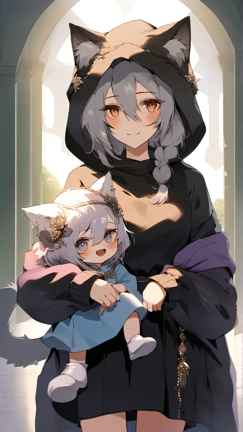 ai character: yuki and ressie  background