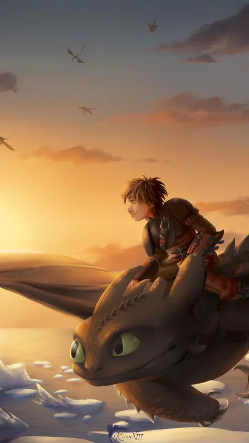 ai character: Toothless HTTY background