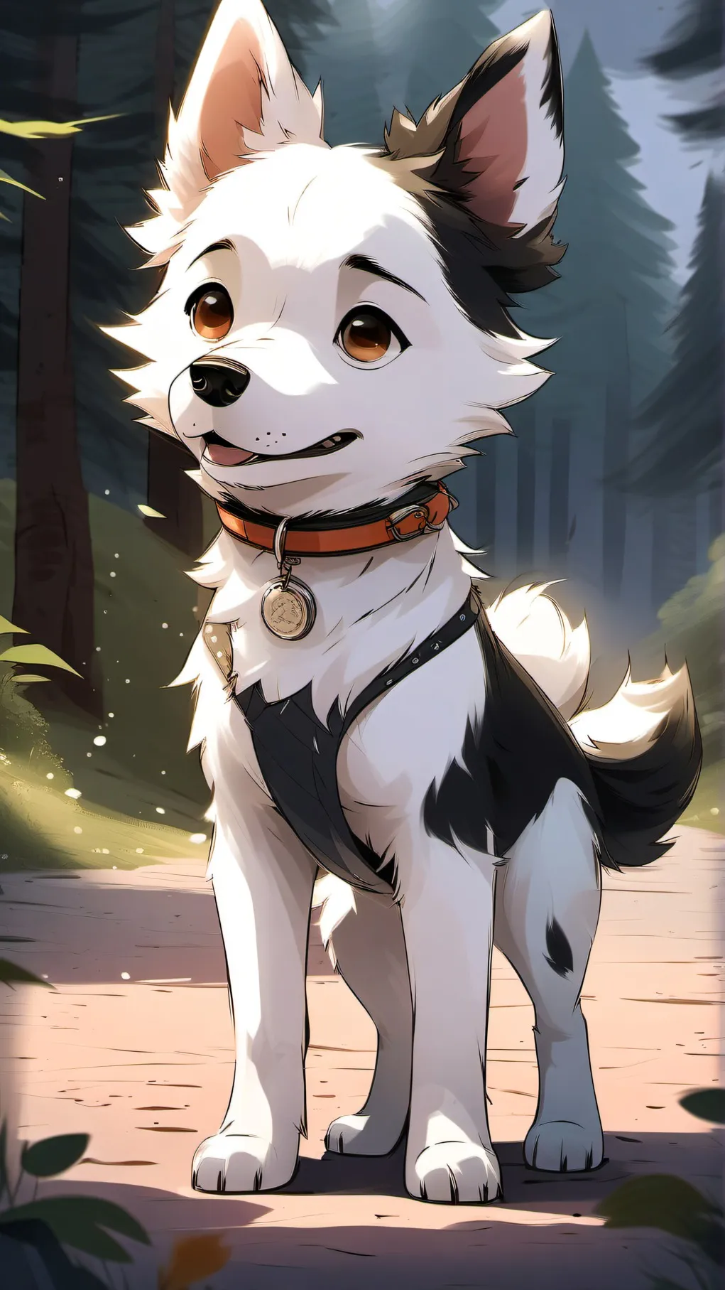 ai character: dog day🧡💛 background