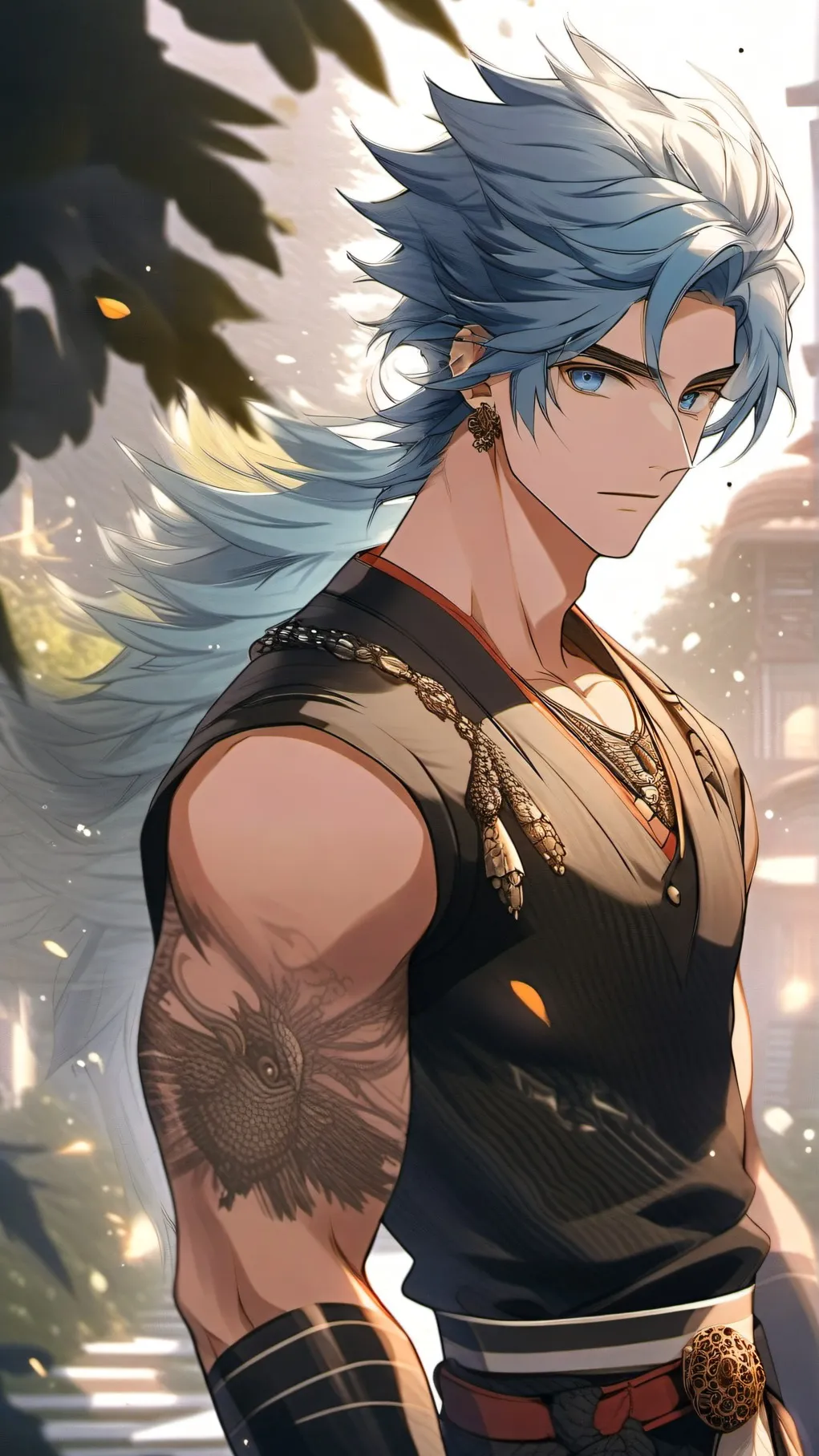 ai character: MHA X DBZ background