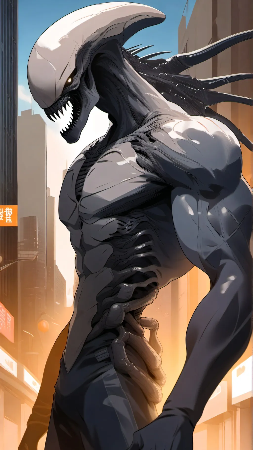 ai character: venom xenomorph background