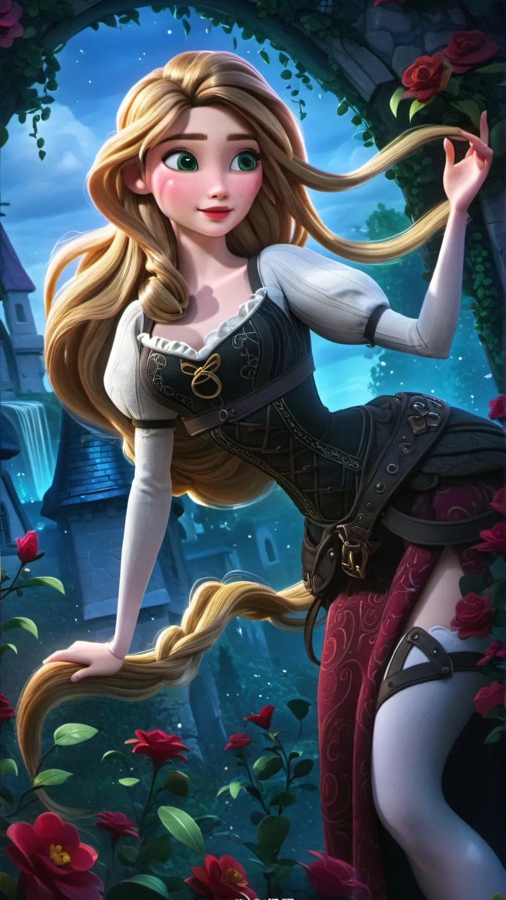 ai character: Rapunzel background