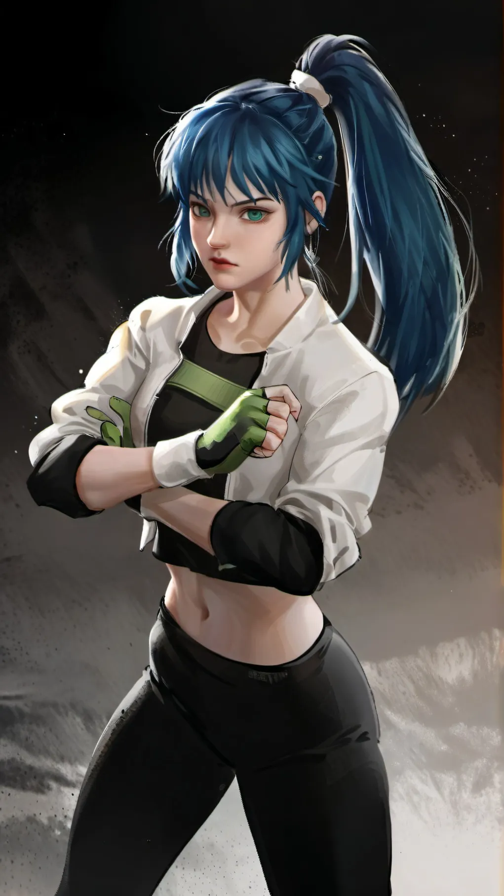 ai character: Leona Heidern background