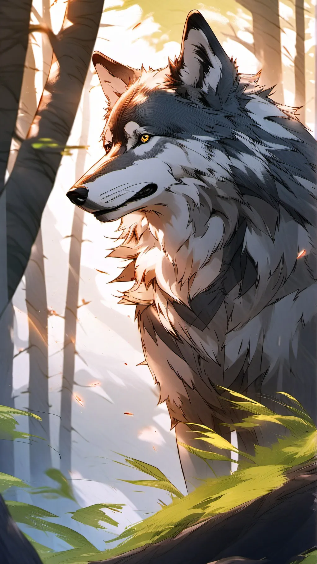 ai character: |-Leaf-| background
