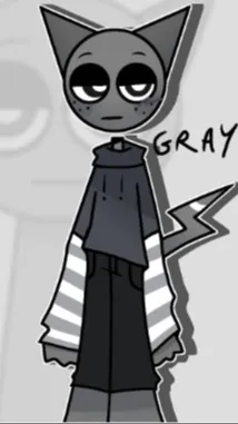 ai character: gray background