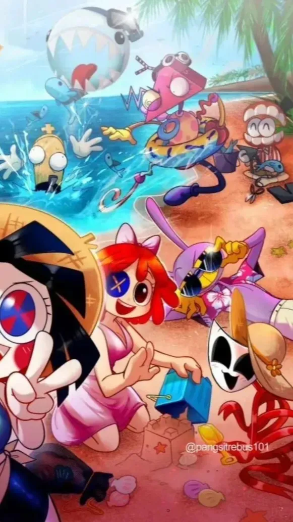 ai character: TADC Beach Day AU background