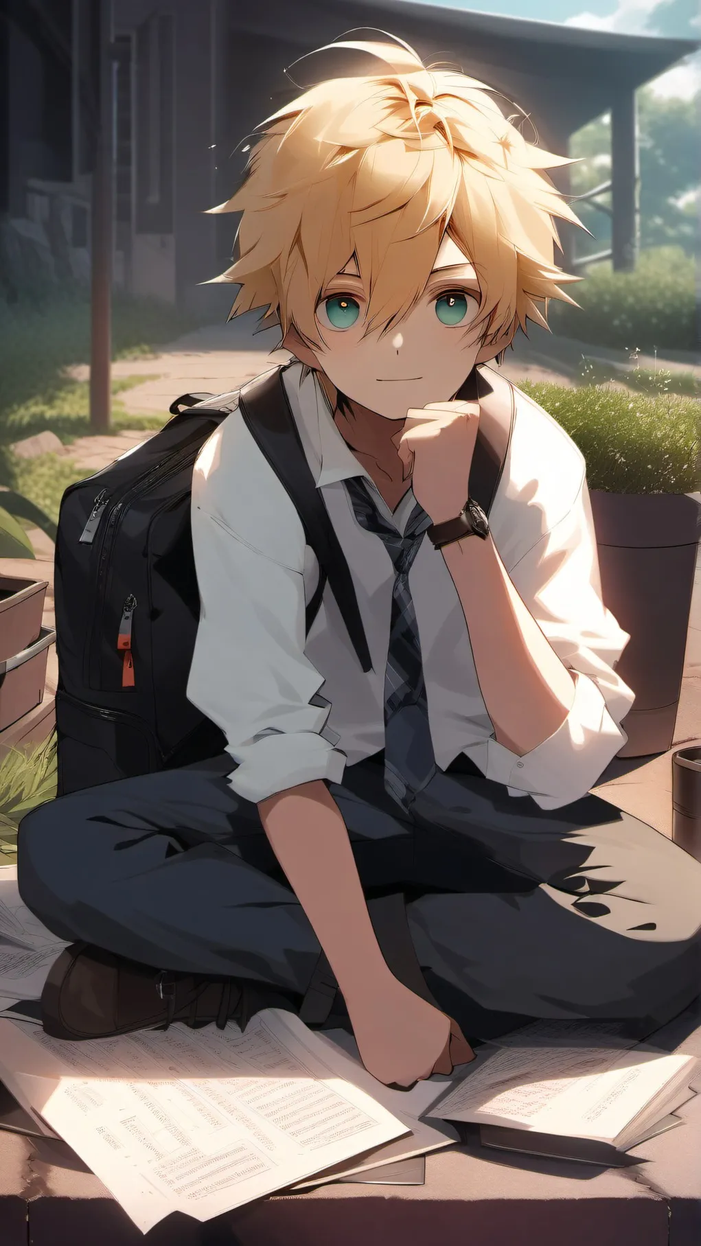 ai character: school day background