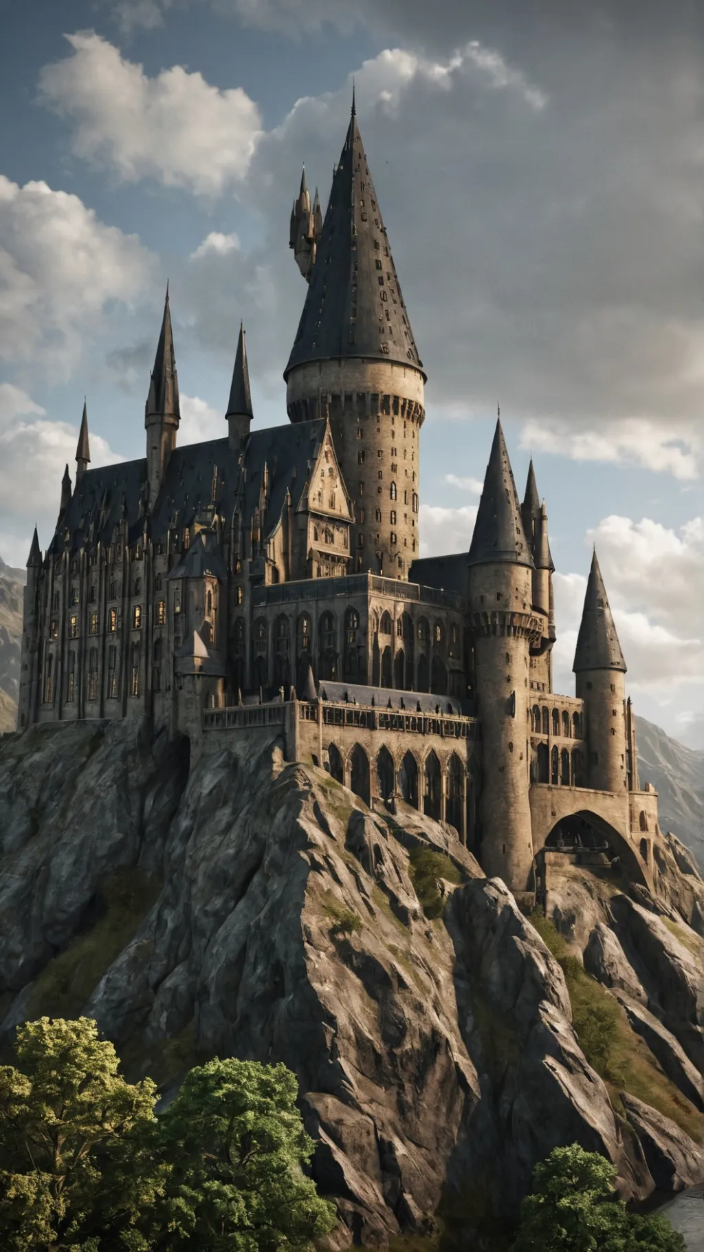 ai character: Descendants x HP background