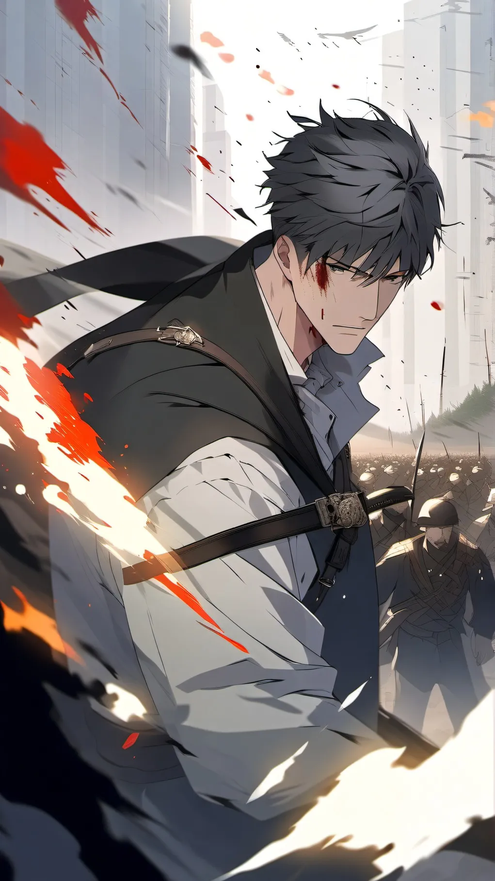 ai character: MHA FINAL BATTLE background