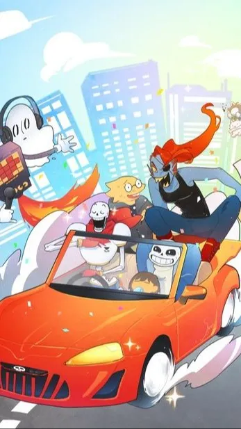 ai character: Undertale roadtrip background