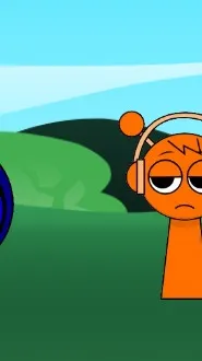 ai character: Jevin is sad  background