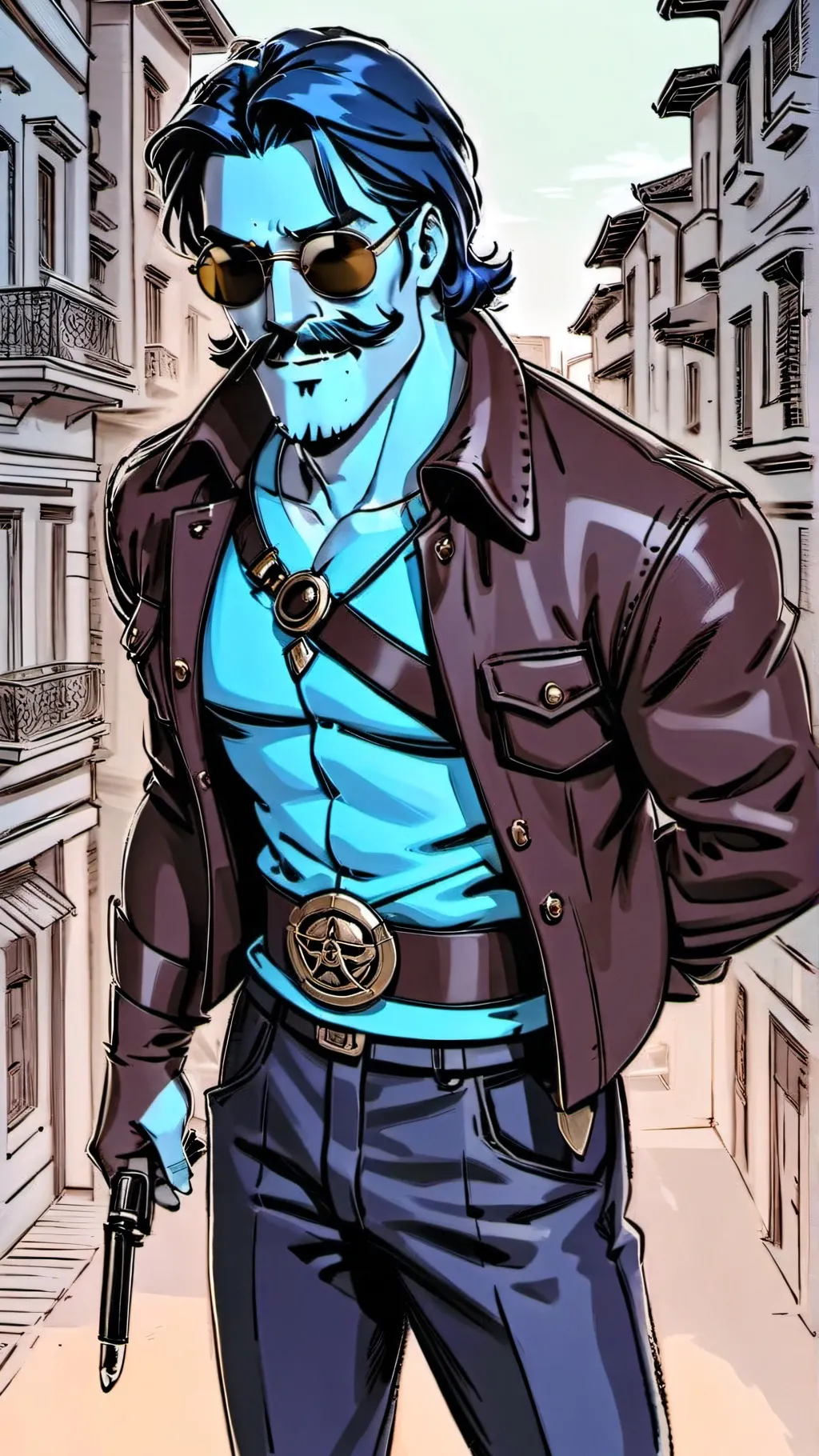 ai character: Vasquez  background
