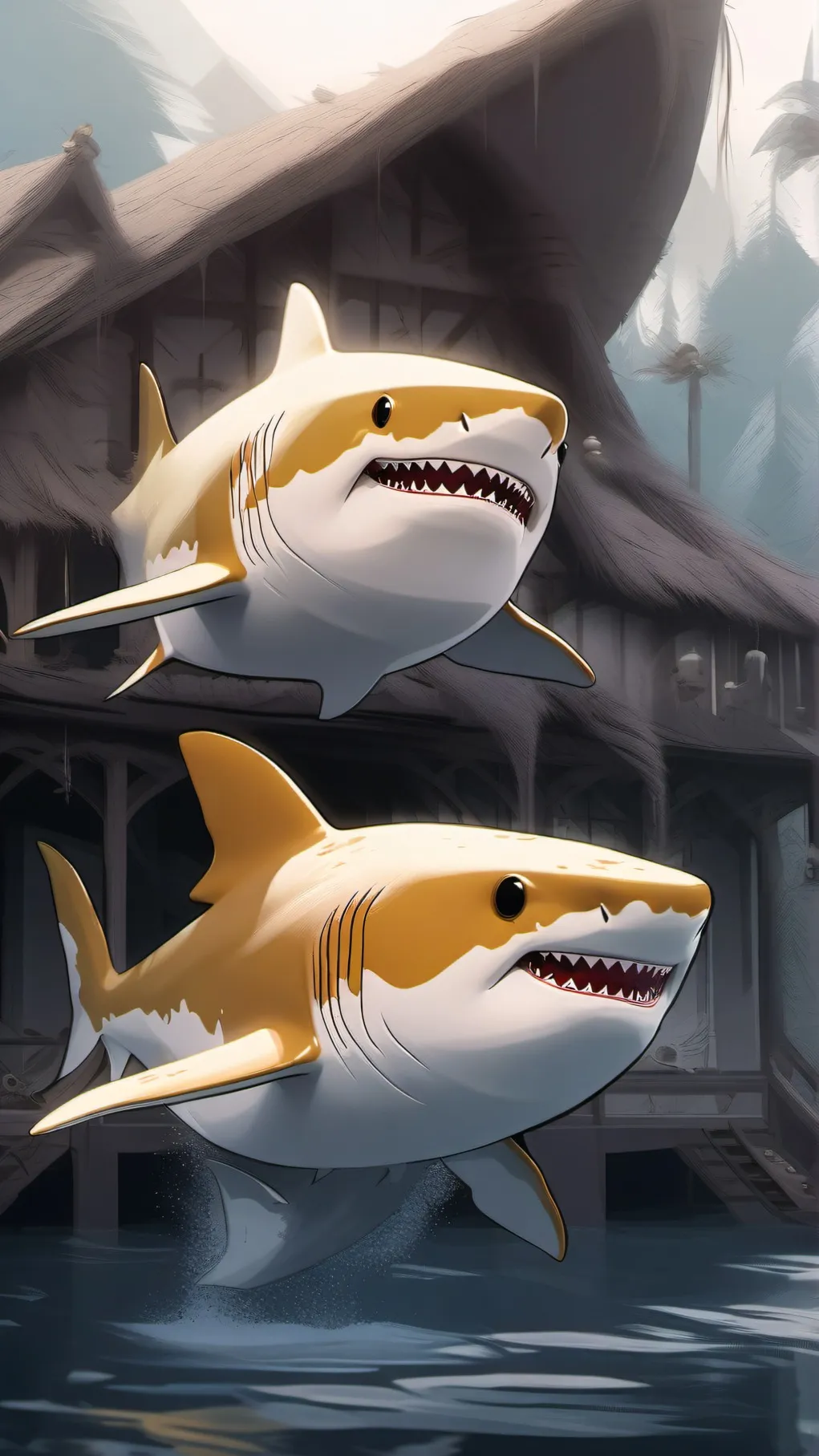 ai character: baby shark background