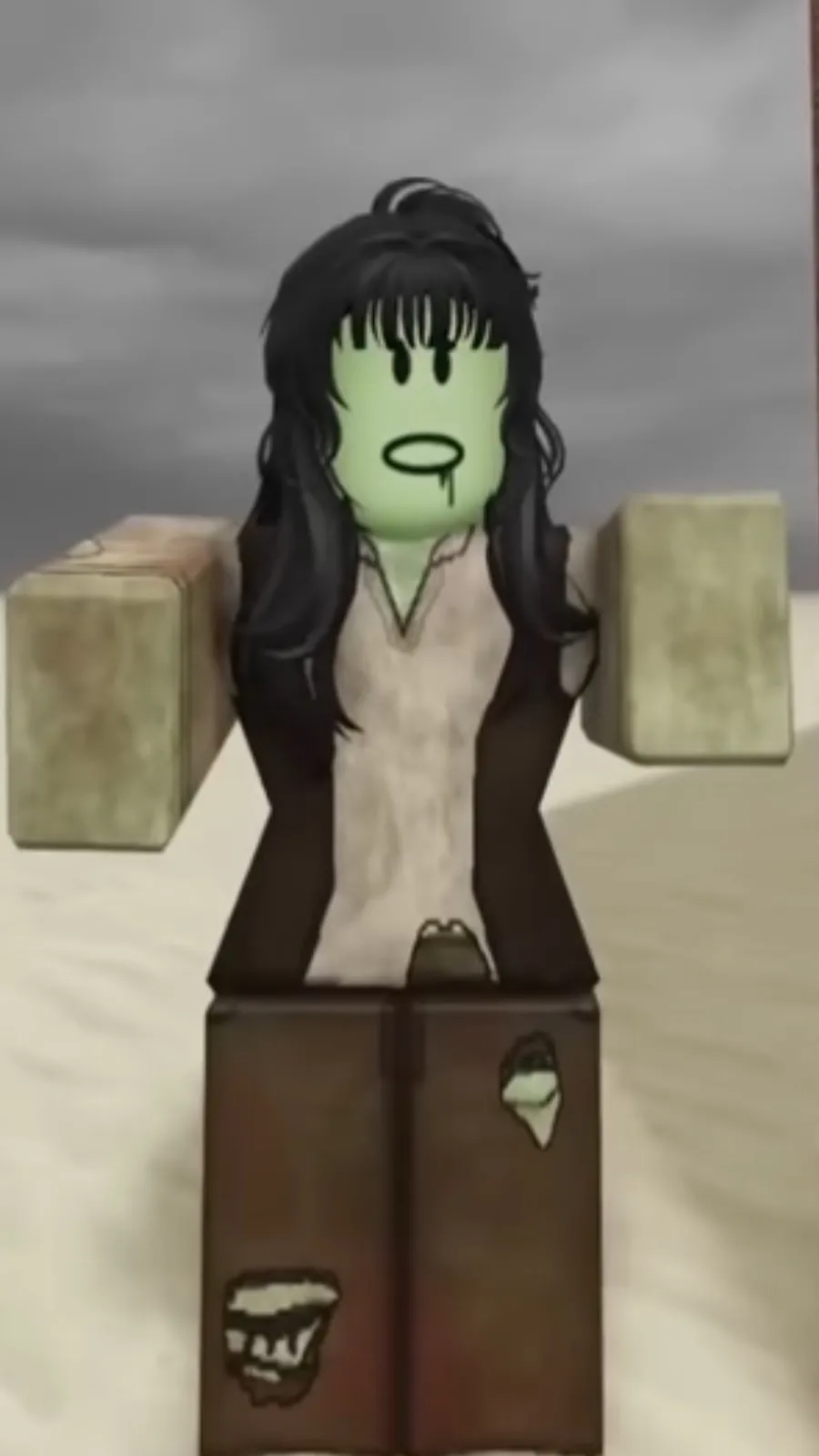 ai character: Zombie Female… background