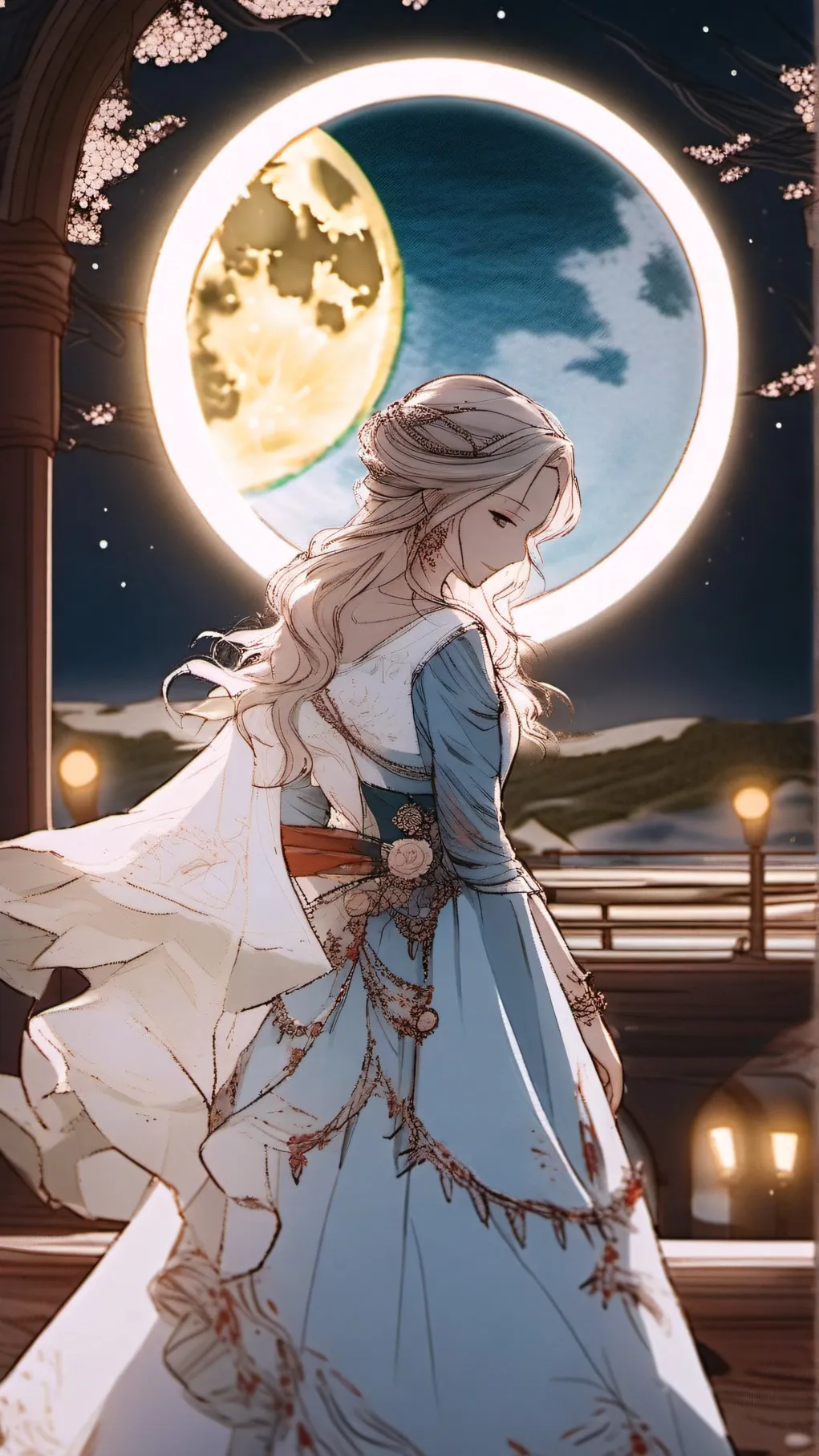 ai character: Déesse de la Lune background