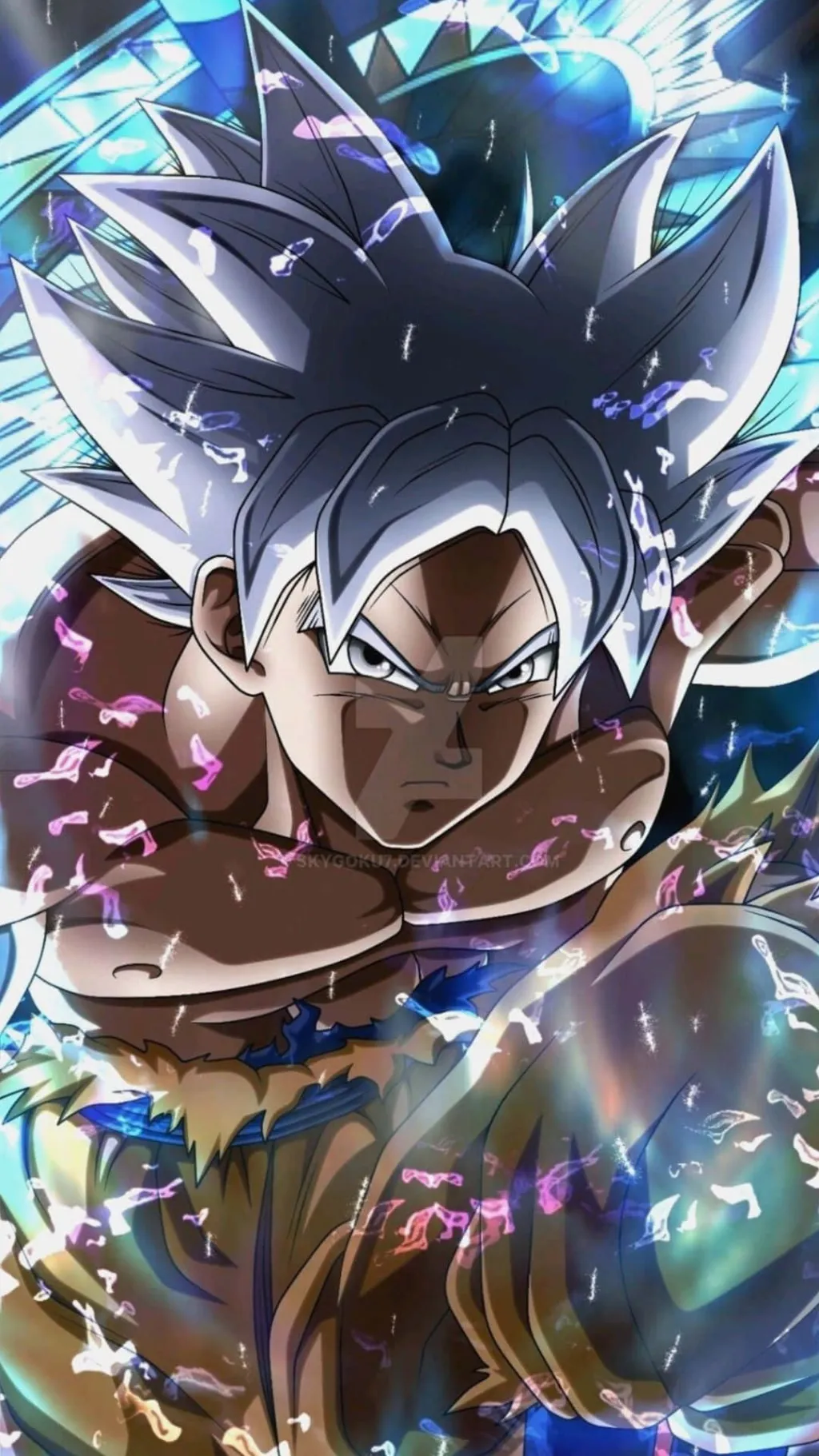 ai character: Goku UI (Dominado) background