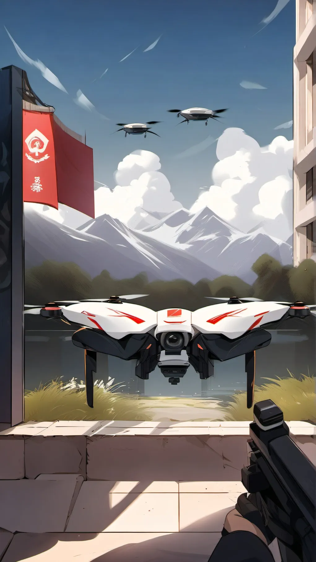 ai character: a drone background