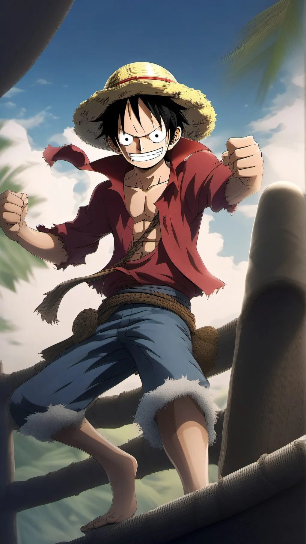 ai character: Luffy background