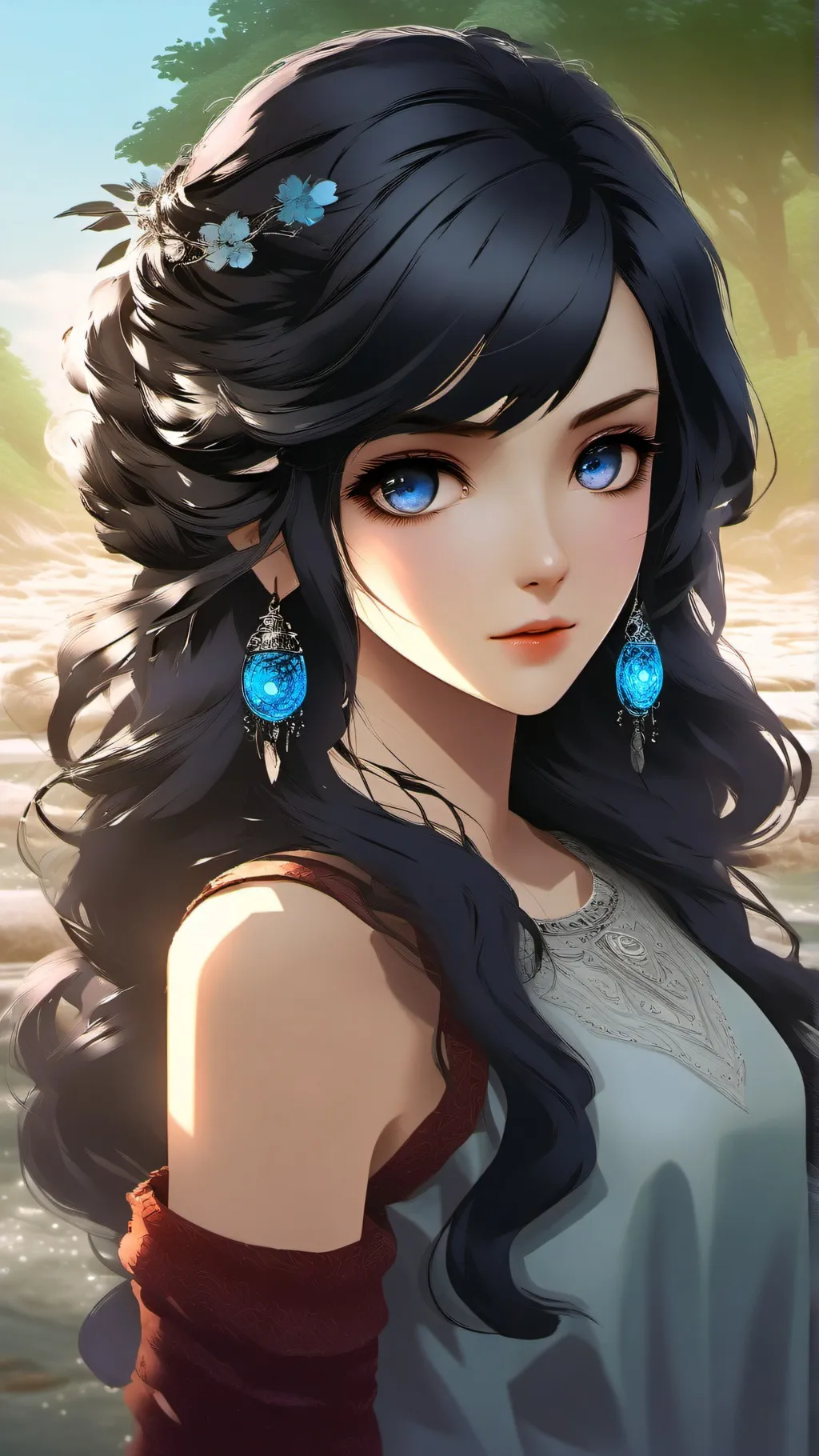 ai character: Luna Moon background