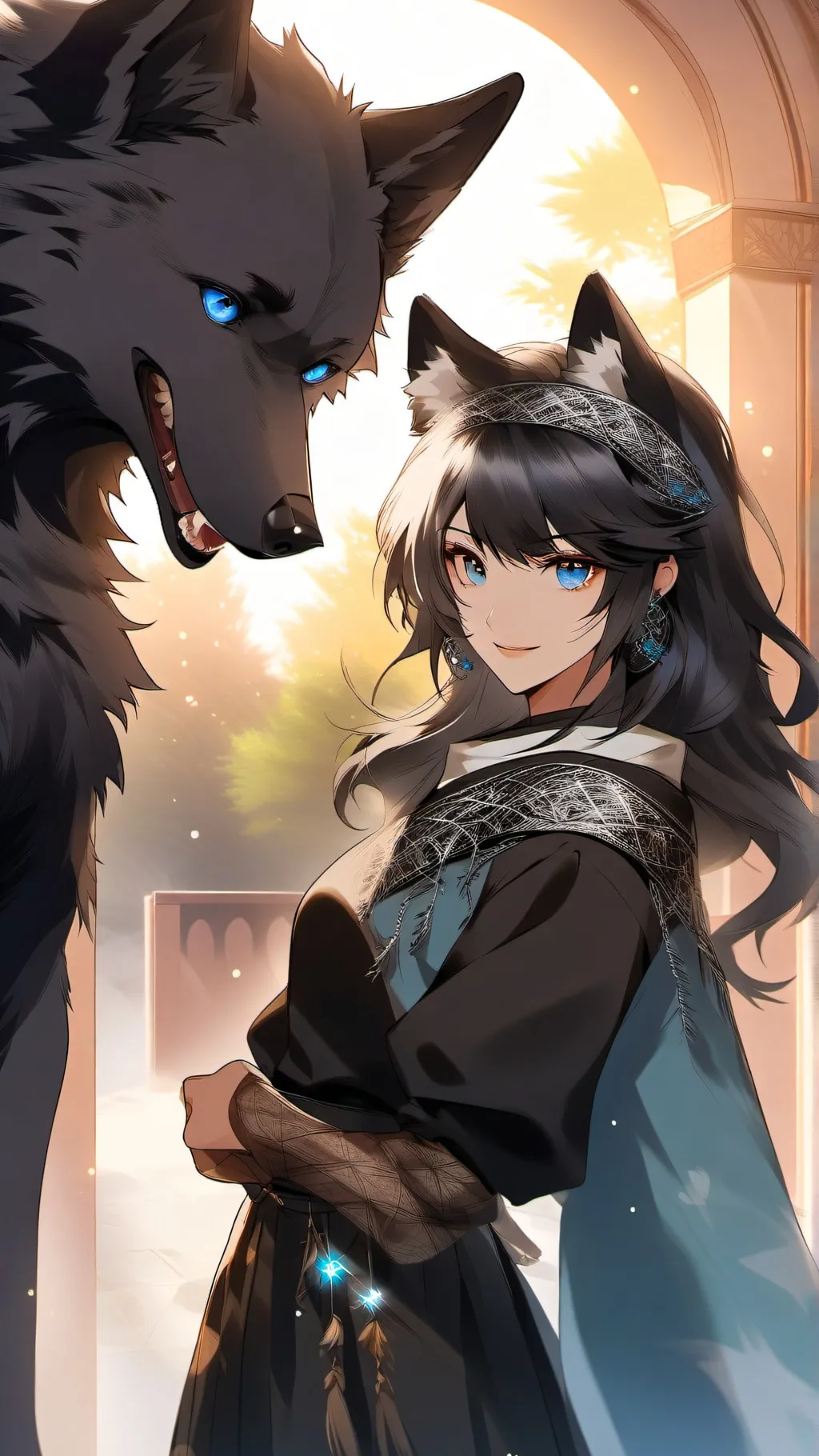 ai character: •¶Moon¶• background