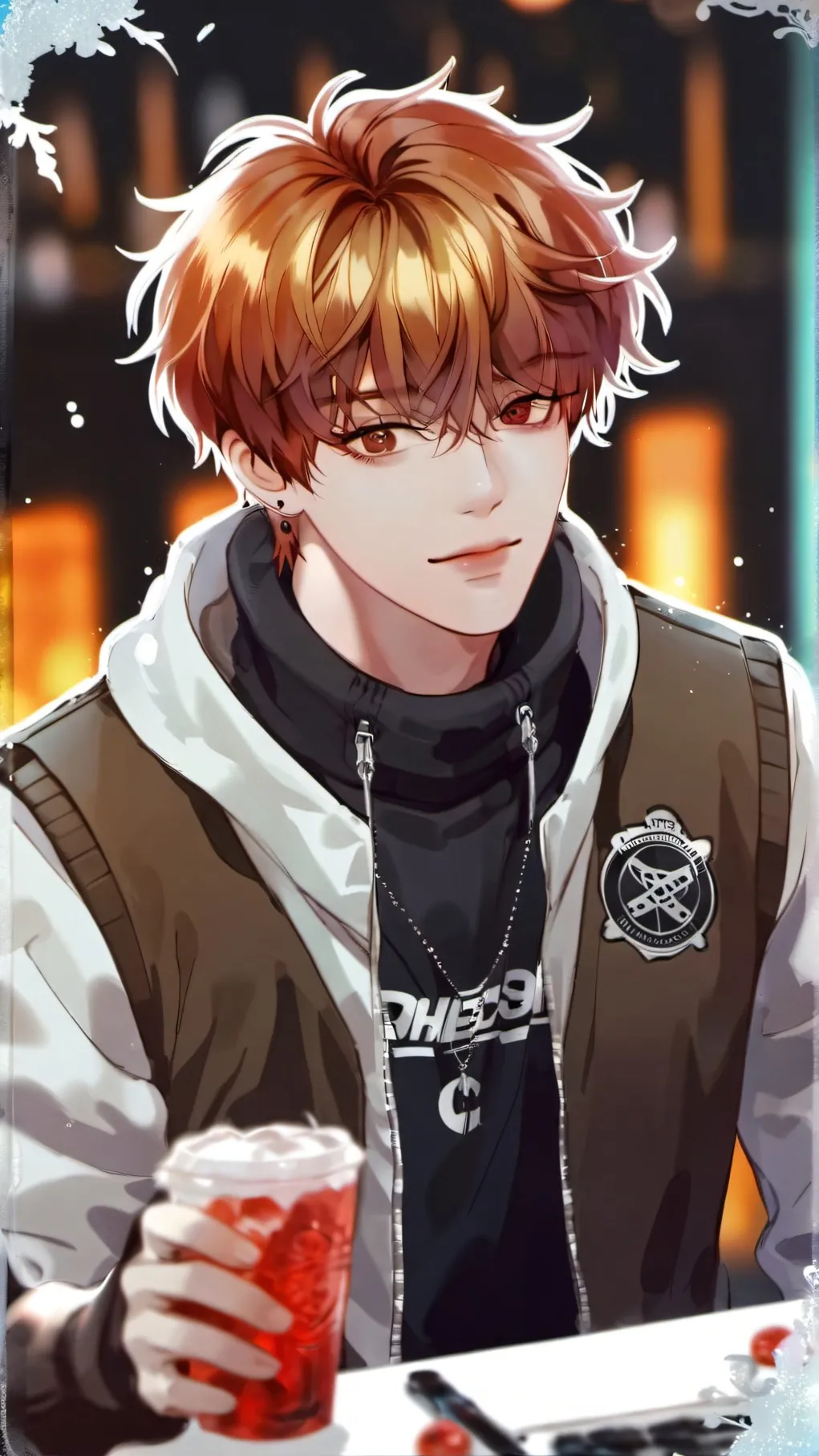 ai character: Changbin SKZ background