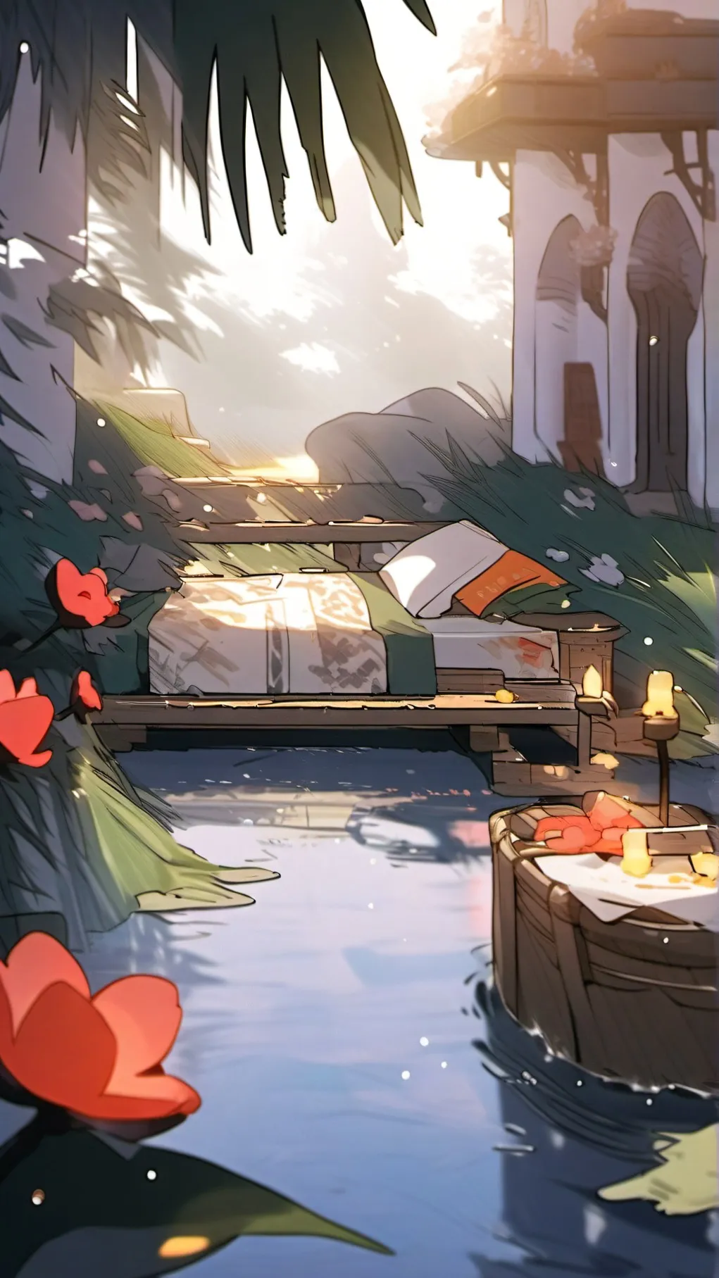 ai character: Sprunki Sleepover background