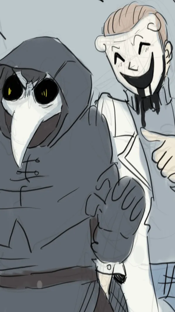 ai character: SCP PlagueMask AU background