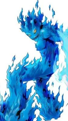 ai character: Blue Meramon background