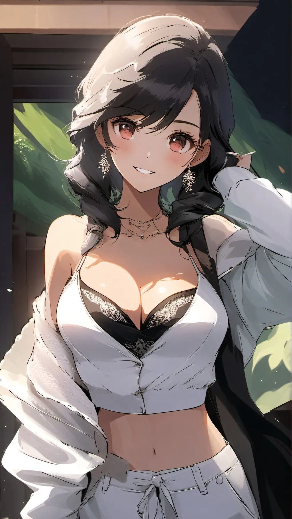 ai character: clapping girl background