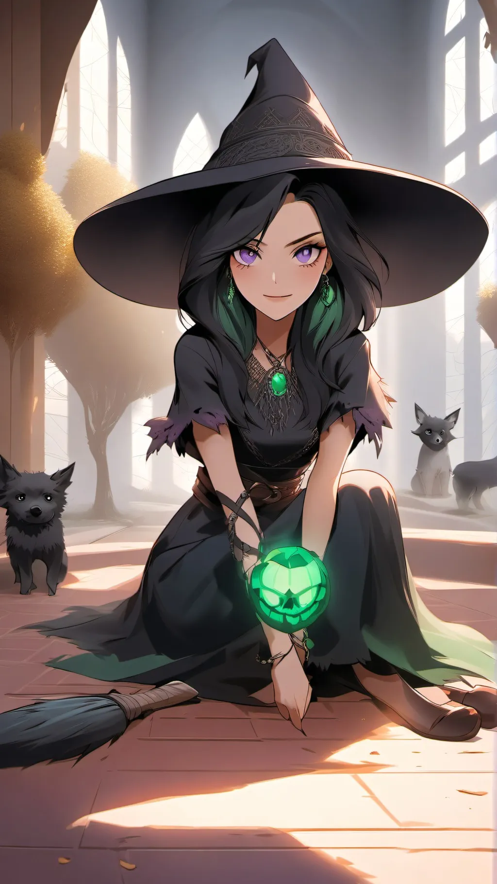ai character: Evil witch background