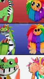 ai character: Pianosaurus+Yarnby background