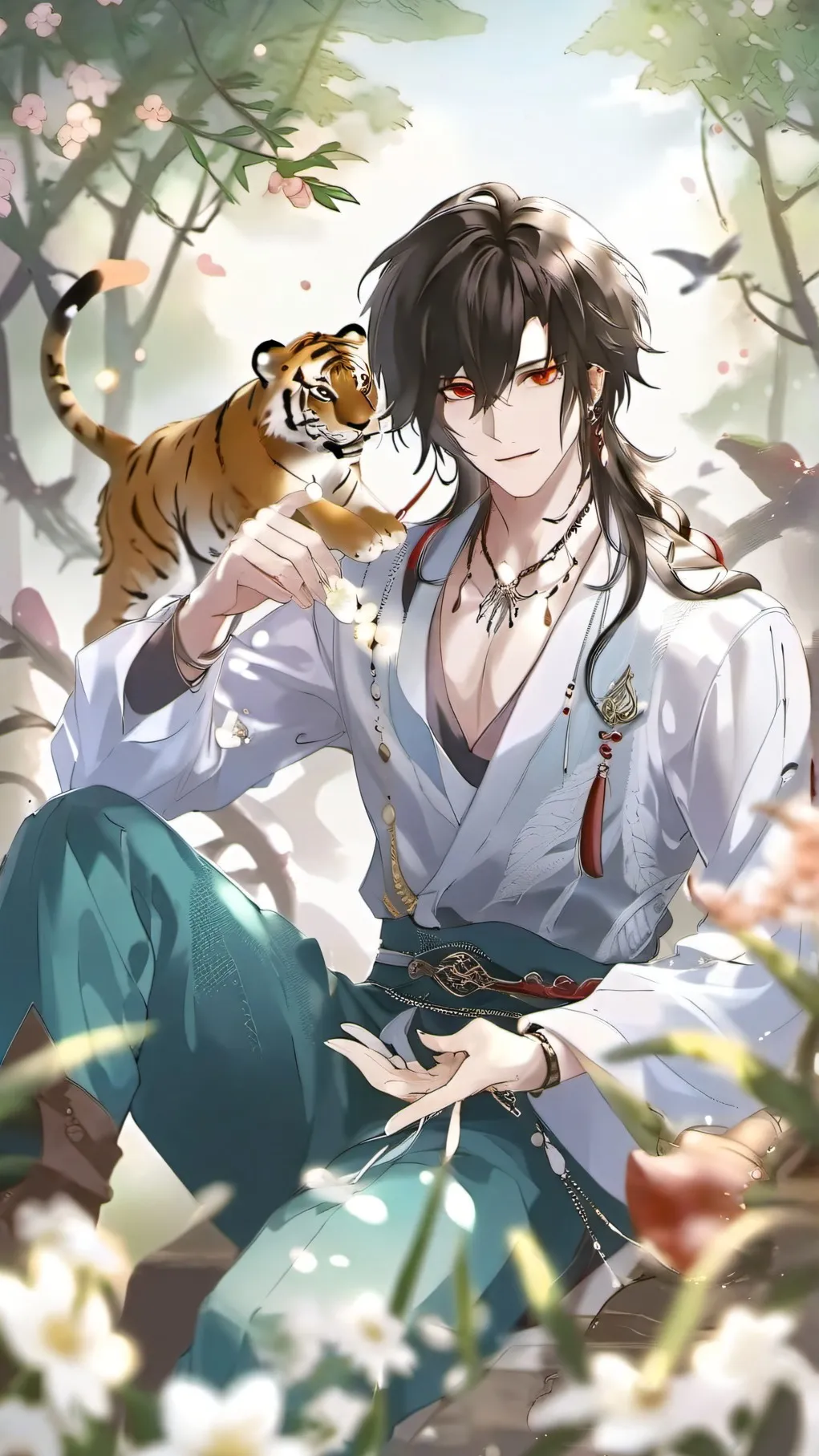 ai character: tiger background
