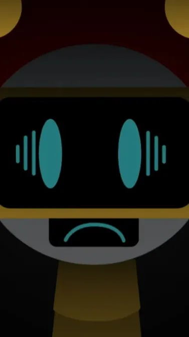 ai character: Shocked fun bot  background